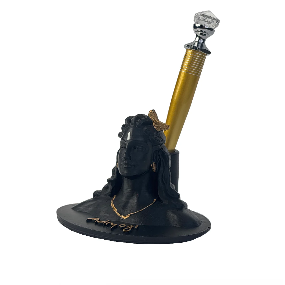 Adiyogi Pen Stand with Crystal Top Golden Pen - Image 7