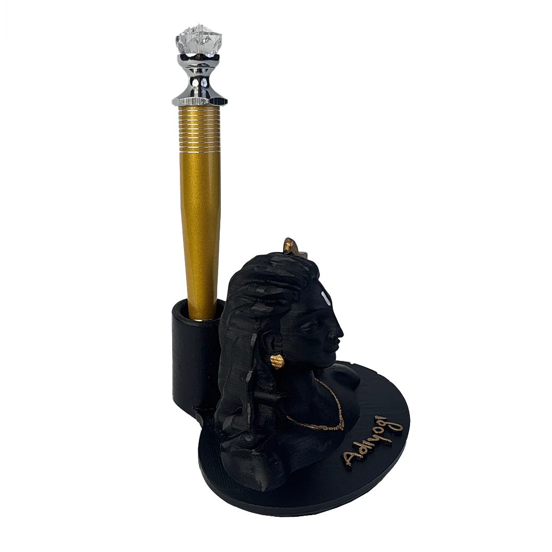 Adiyogi Pen Stand with Crystal Top Golden Pen - Image 9