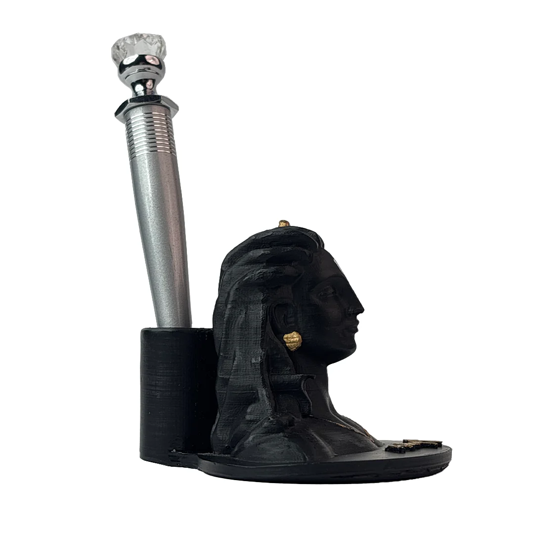Adiyogi Pen Stand with Crystal Top Silver Pen - Image 12