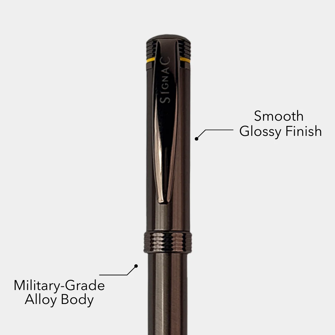 Deluxe Dello Coffee Ink Roller Pen with full Brass Body - Image 5