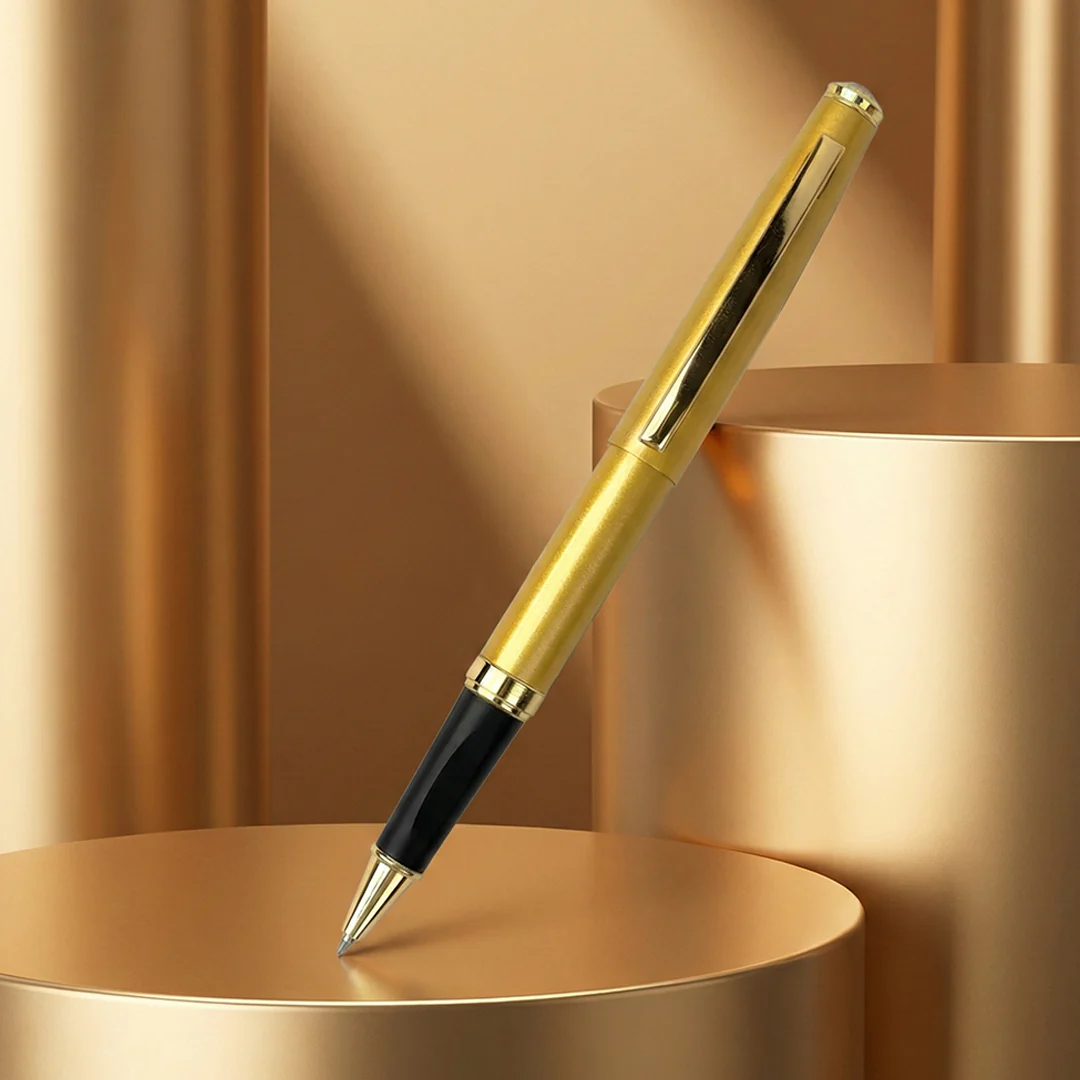 Elysian Preciosa Metal Roller Pen - Golden Pearl Finish - Image 12