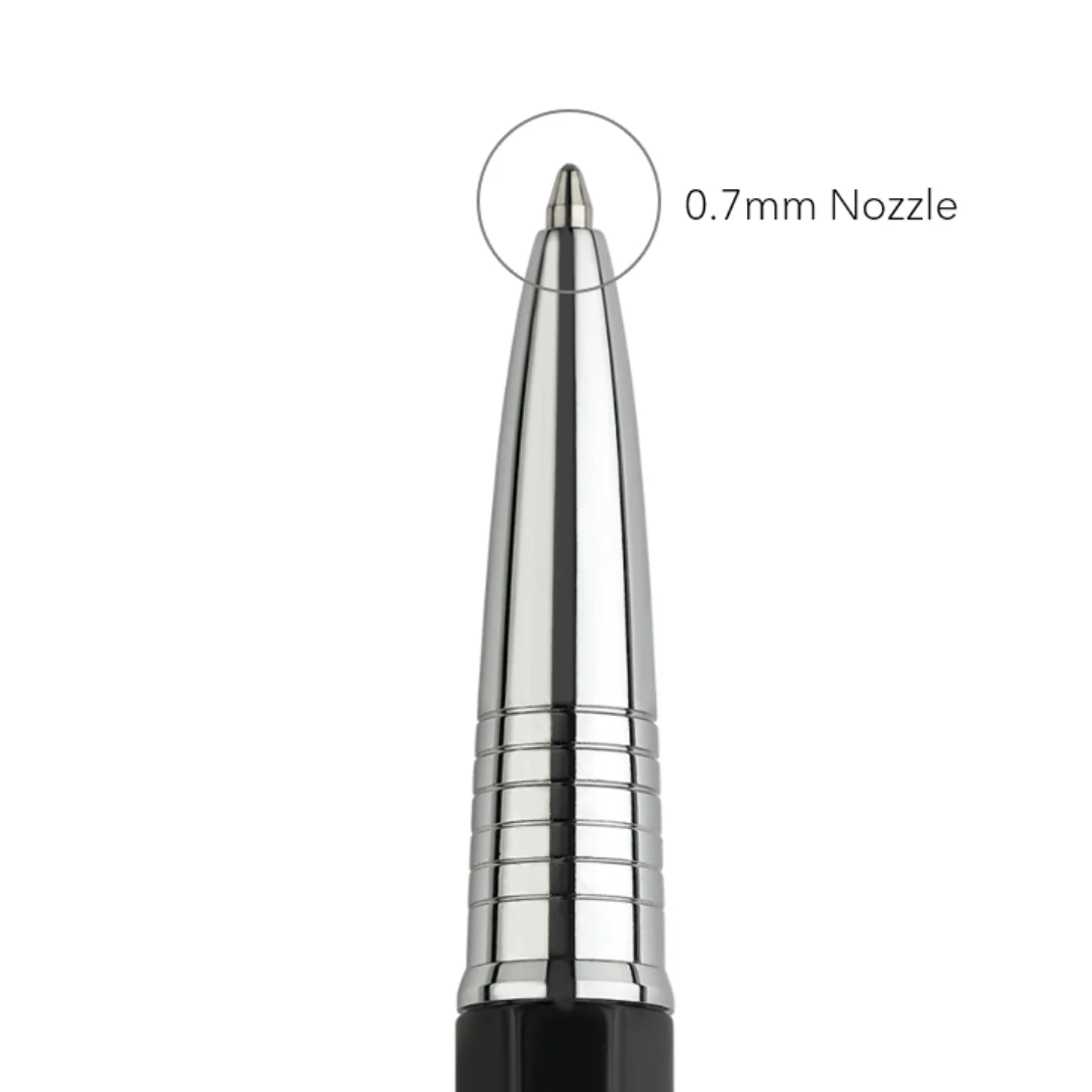 Evoque Signature Metal Ball Pen - Crafted with Swiss Excellence - Black - Image 4