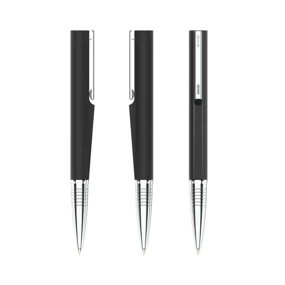 Evoque Signature Metal Ball Pen - Crafted with Swiss Excellence - Black - Image 8