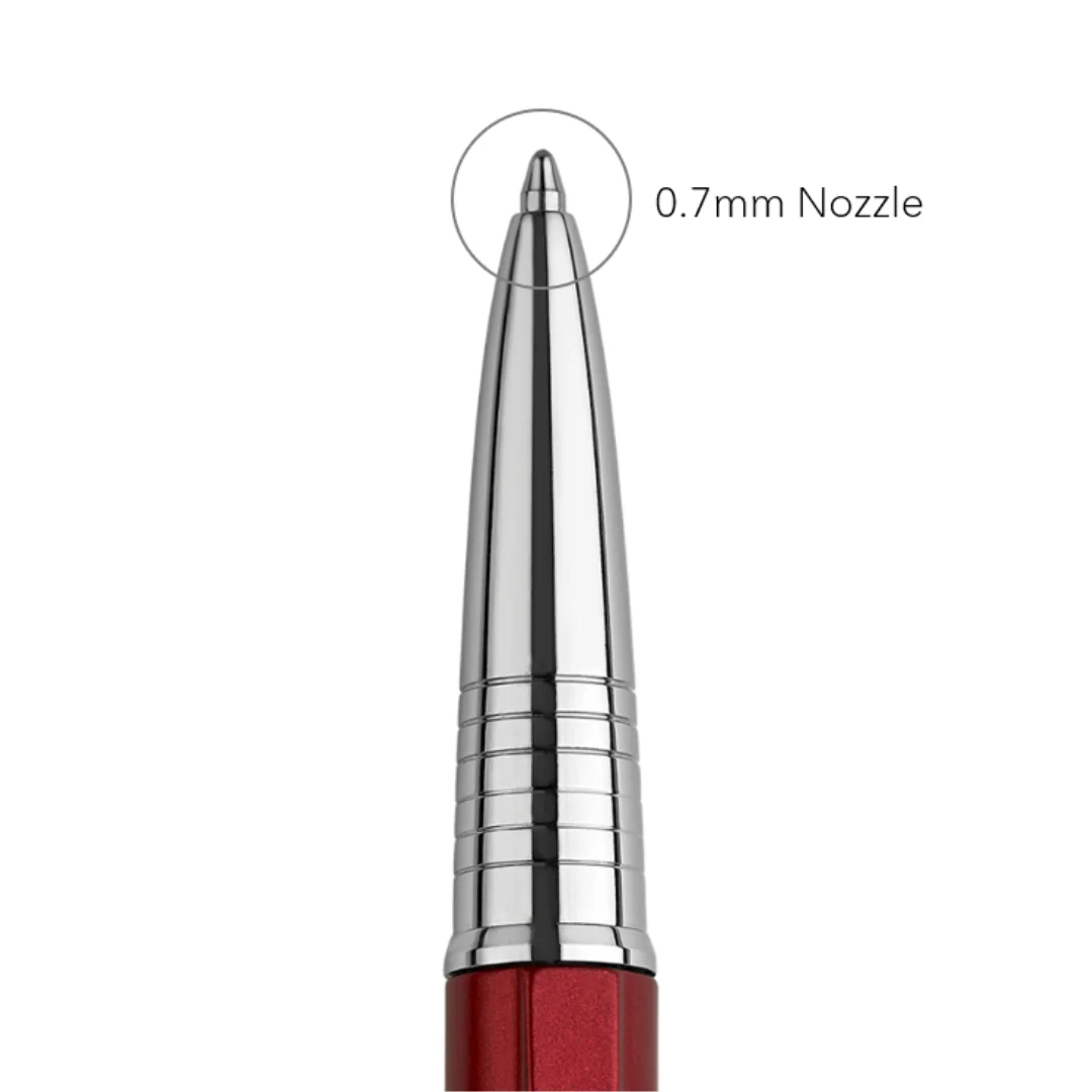 Evoque Signature Metal Ball Pen - Crafted with Swiss Excellence - Red - Image 4