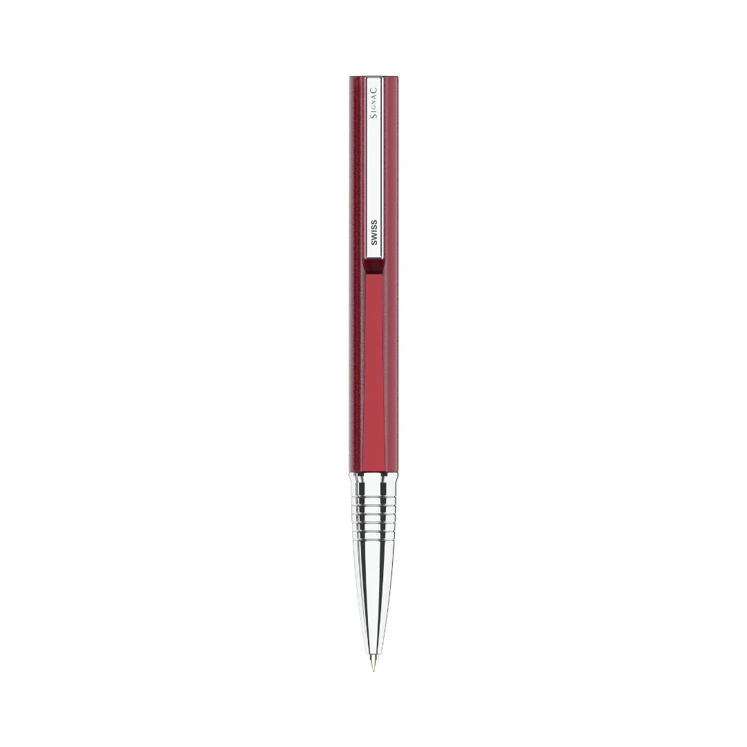 Evoque Signature Metal Ball Pen - Crafted with Swiss Excellence - Red - Image 5