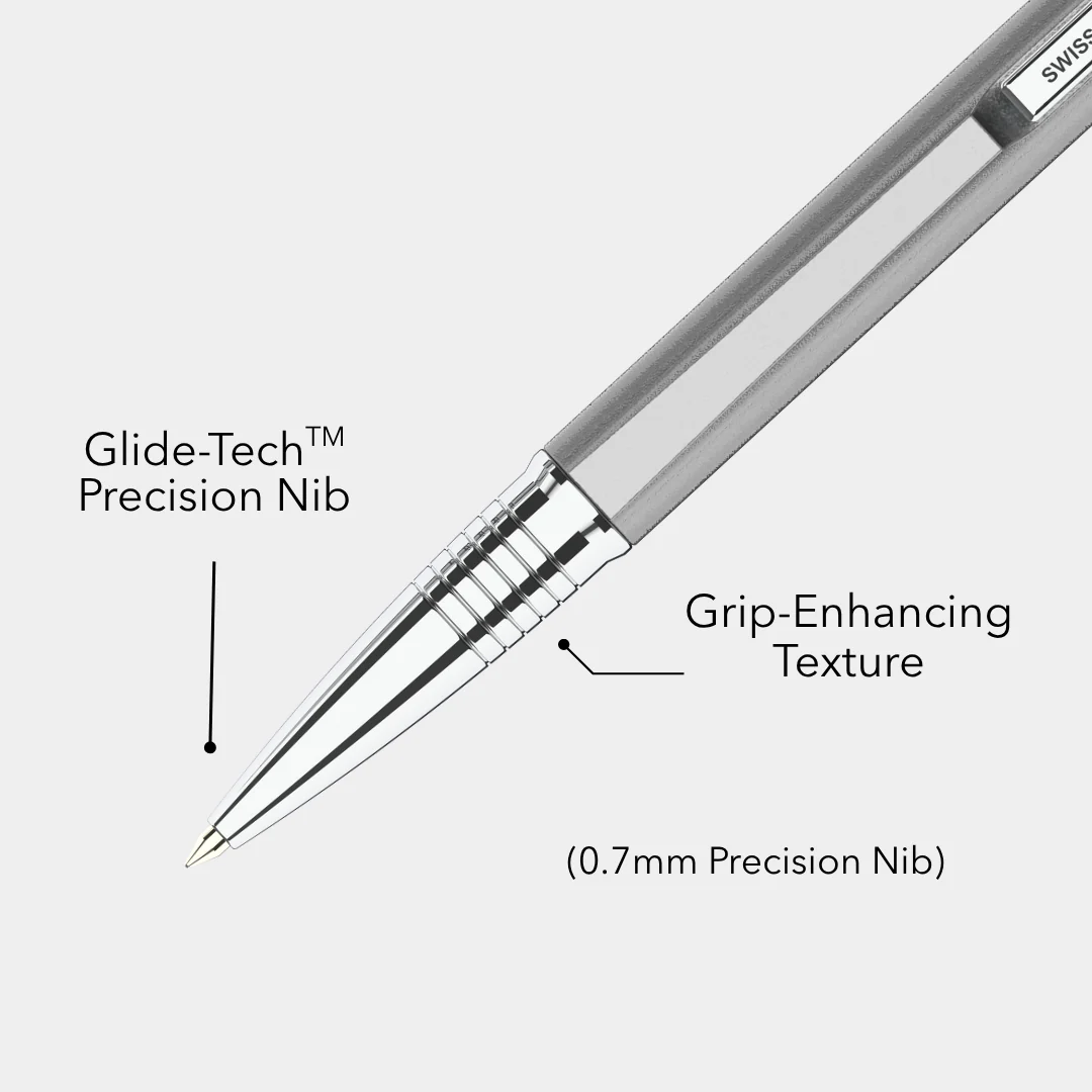 Evoque Signature Metal Ball Pen - Crafted with Swiss Excellence - Red - Image 12