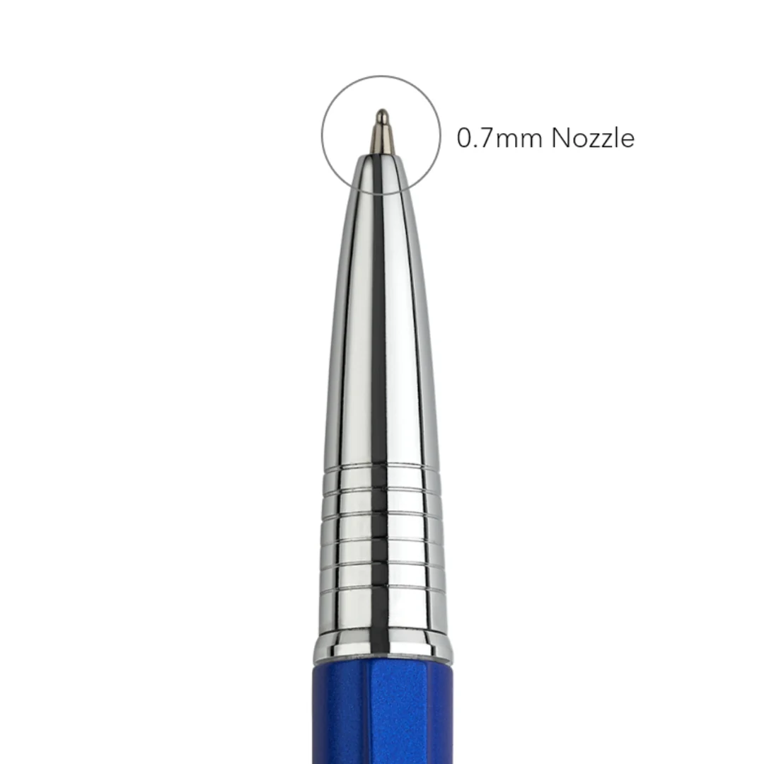 Evoque Signature Metal Ball Pen - Crafted with Swiss Excellence - Blue - Image 4