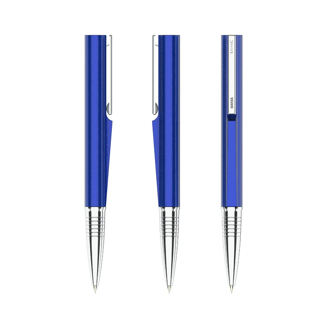 Evoque Signature Metal Ball Pen - Crafted with Swiss Excellence - Blue - Image 8
