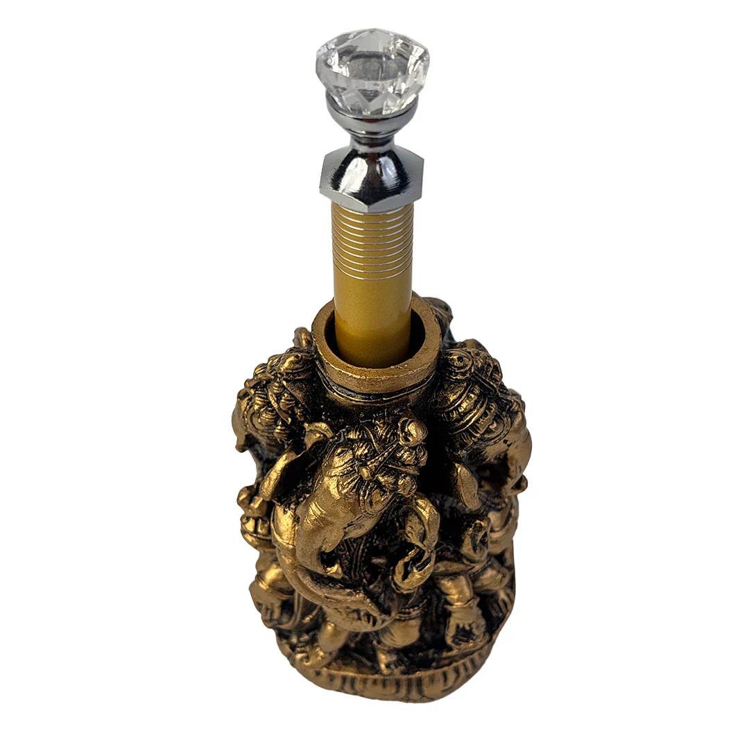 Golden Four Ganesh Pen Stand with Crystal Top Pen - Image 6