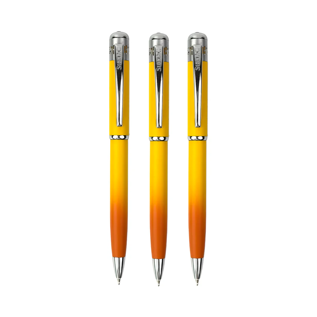 India's 1st - (Alphonso Mango Fragrance Infused) Ombre Shade Metallic Ball Pen - Image 16