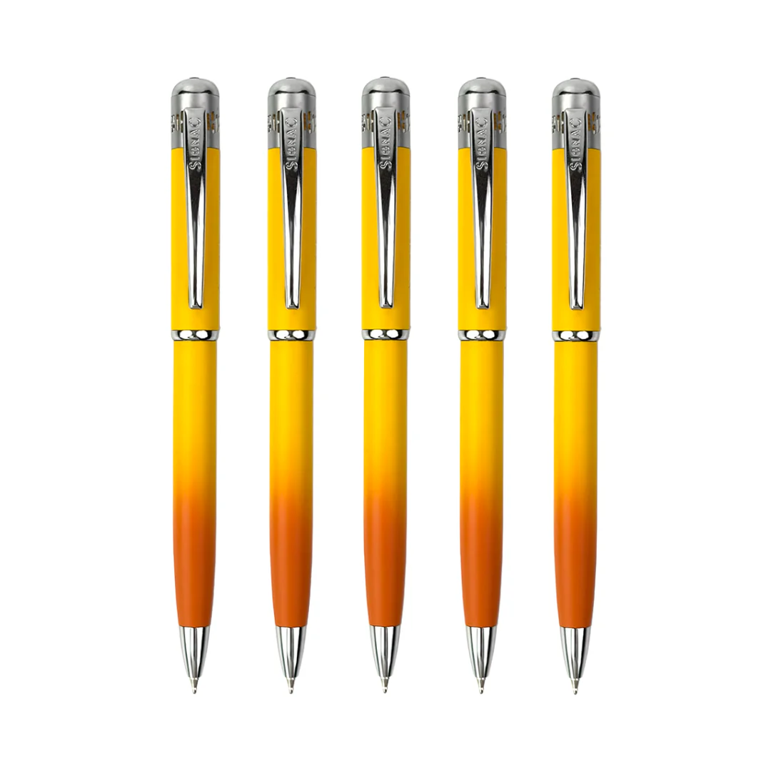 India's 1st - (Alphonso Mango Fragrance Infused) Ombre Shade Metallic Ball Pen - Image 17