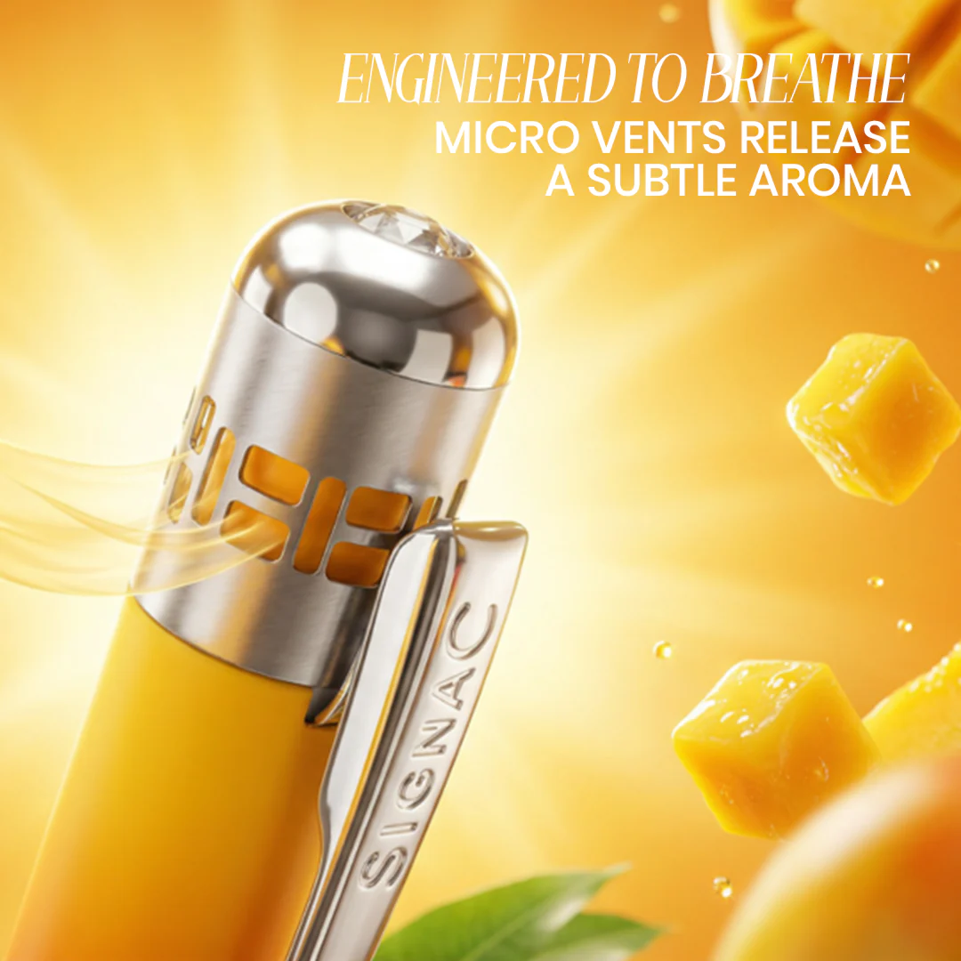India's 1st - (Alphonso Mango Fragrance Infused) Ombre Shade Metallic Roller Pen - Image 5