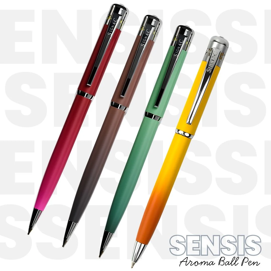 India's 1st - (Fragrance Infused) Ombre Shade Metallic Ball Pen Set of 4 - Image 3