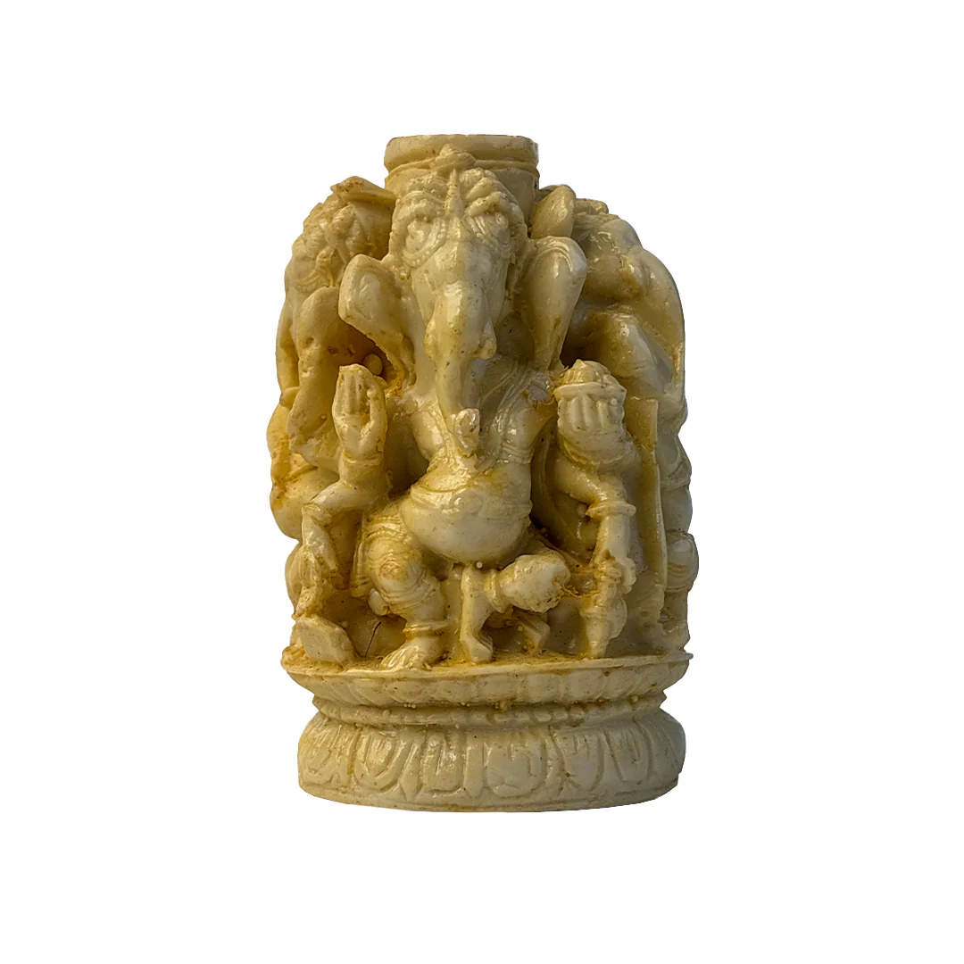 Ivory Four Ganesh Pen Stand with Crystal Top Pen - Image 3
