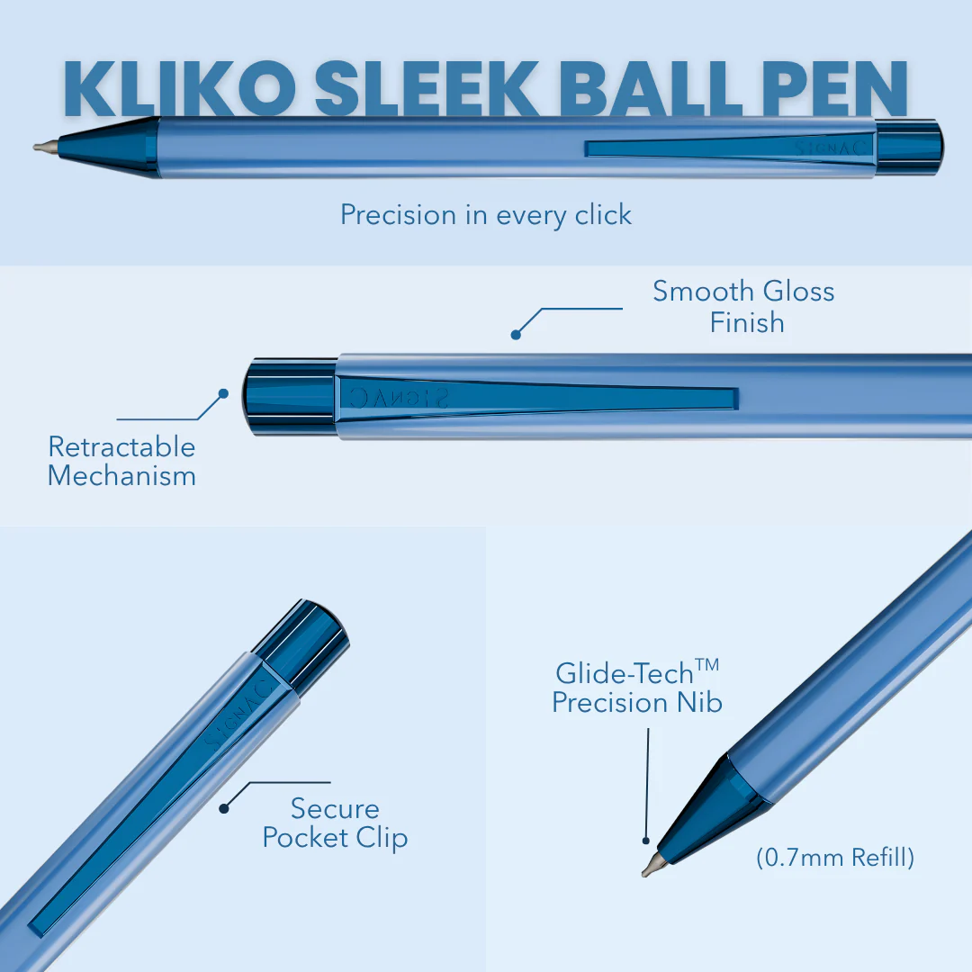 Kliko Ball Pen - Blue - Image 2