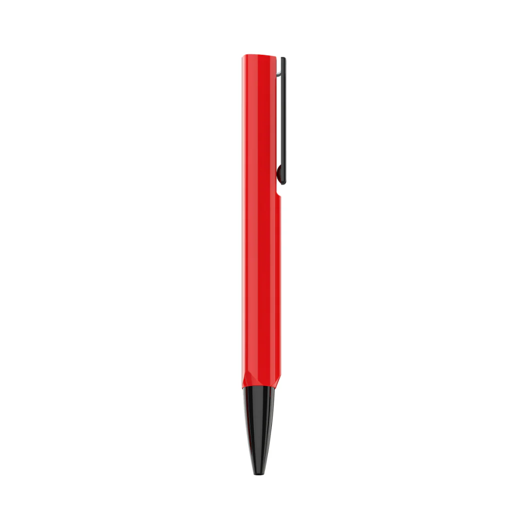 Octav Signature Tringular Metal Ball Pen - Crafted with Swiss Excellence - Red - Image 9
