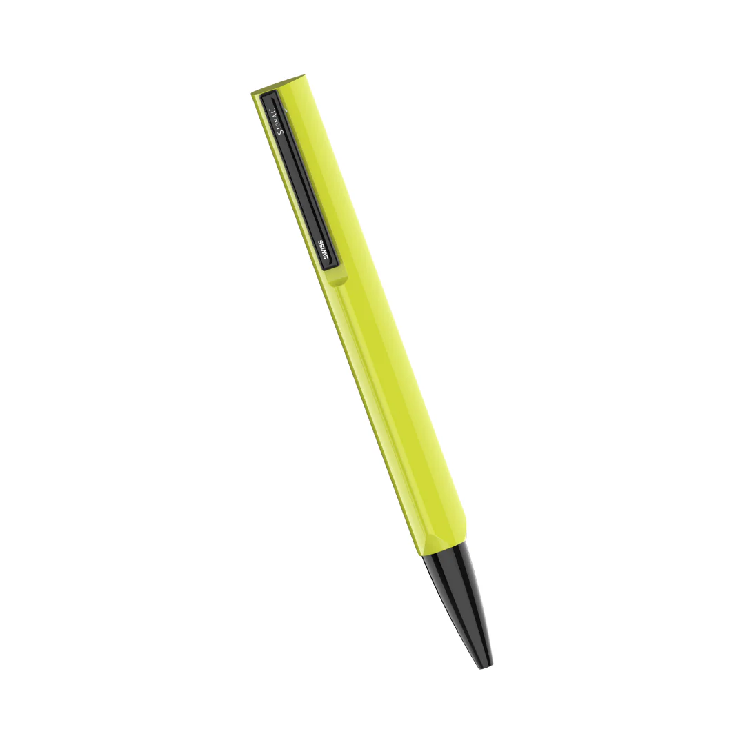 Octav Signature Tringular Metal Ball Pen - Crafted with Swiss Excellence - Yellow - Image 11