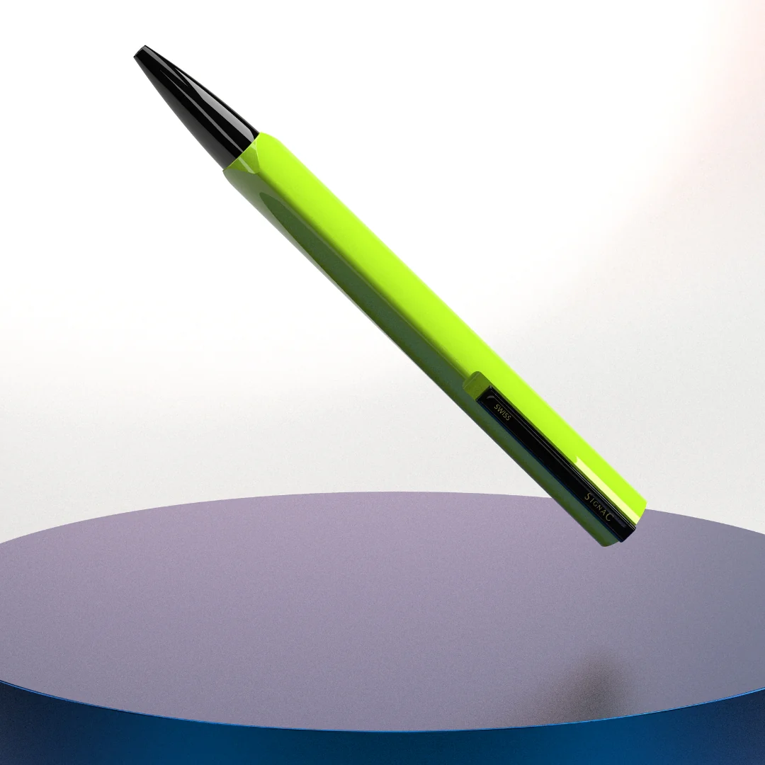 Octav Signature Tringular Metal Ball Pen - Crafted with Swiss Excellence - Yellow - Image 13