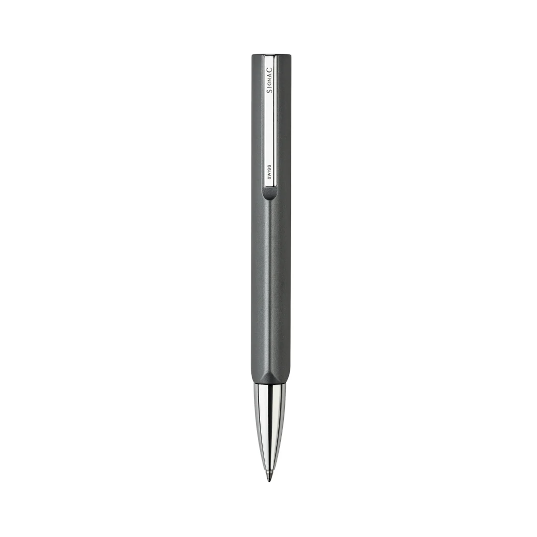 Octav Signature Tringular Metal Ball Pen - Crafted with Swiss Excellence - Grey