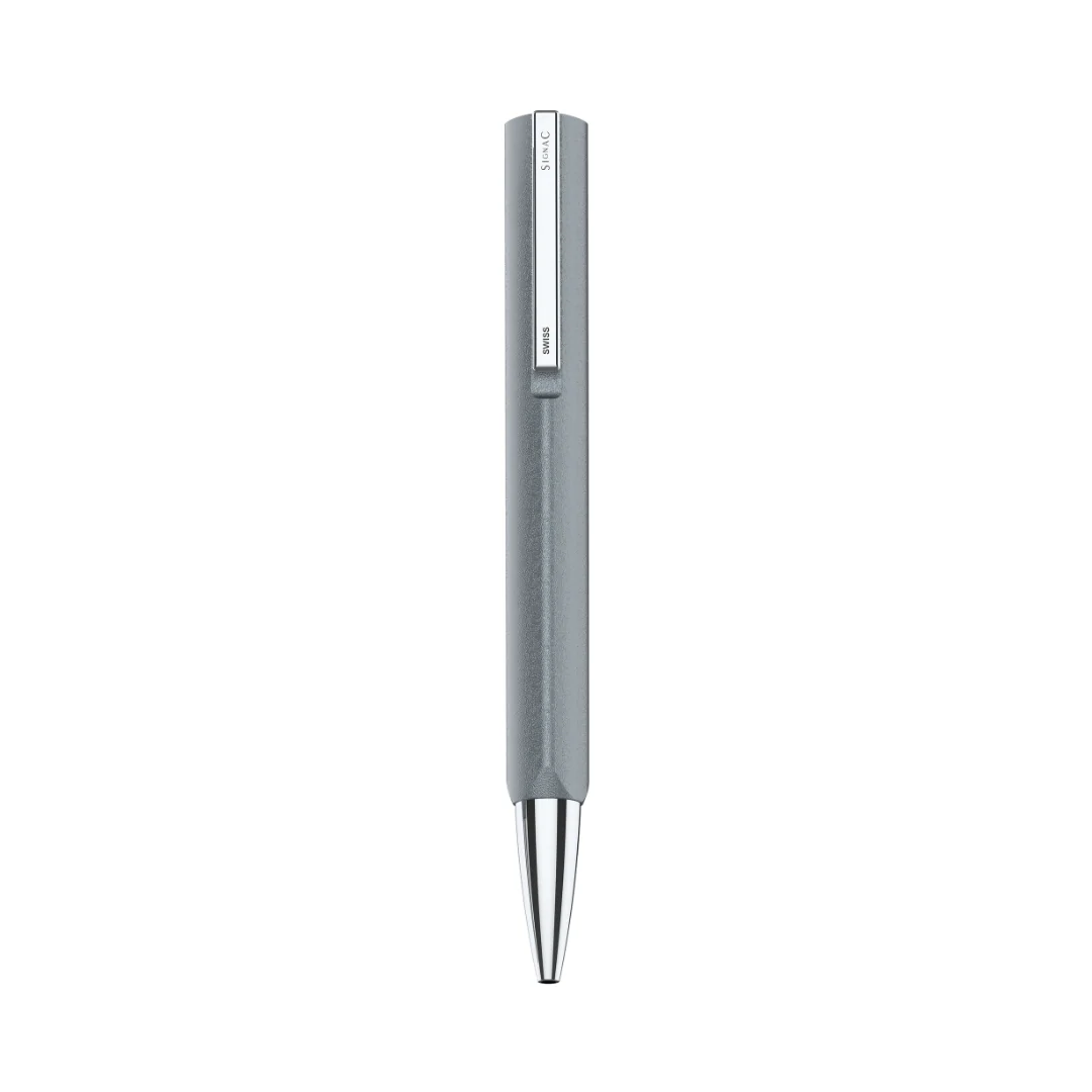 Octav Signature Tringular Metal Ball Pen - Crafted with Swiss Excellence - Grey - Image 10