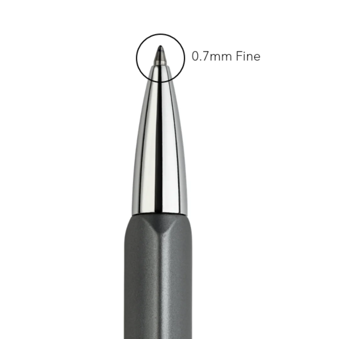 Octav Signature Tringular Metal Ball Pen - Crafted with Swiss Excellence - Grey - Image 7