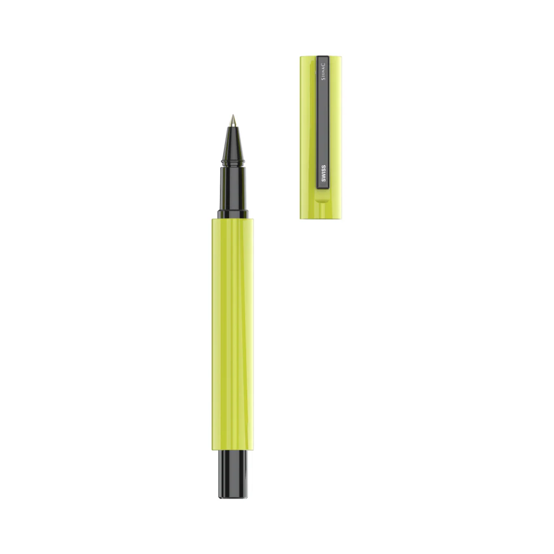 Octav Signature Tringular Metal Roller Pen - Crafted with Swiss Excellence - Yellow - Image 11