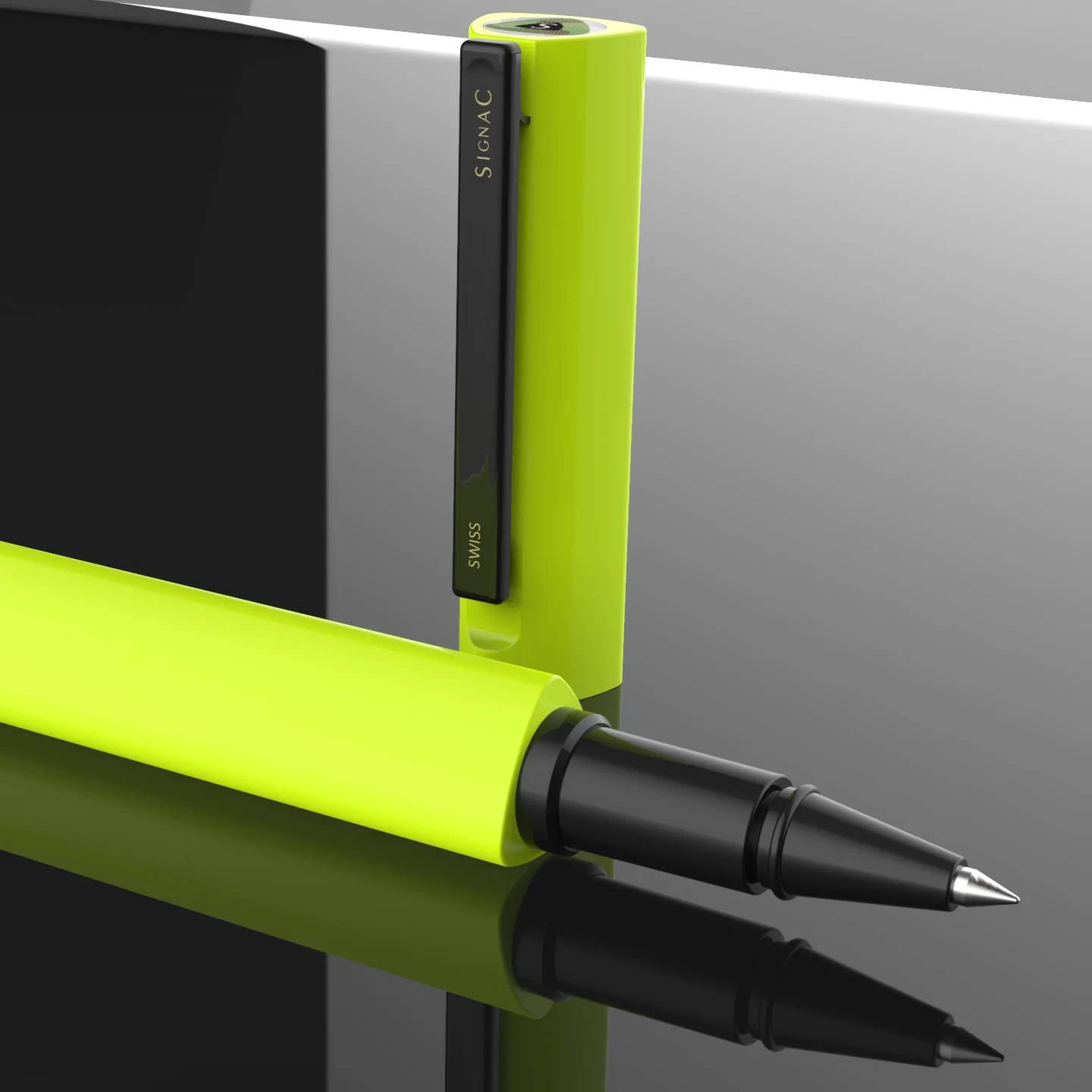 Octav Signature Tringular Metal Roller Pen - Crafted with Swiss Excellence - Yellow - Image 13
