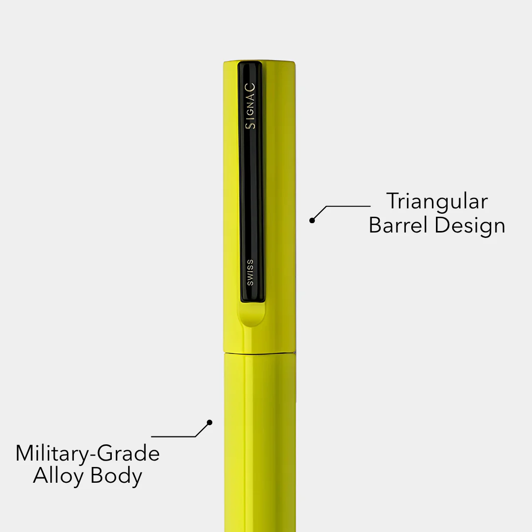 Octav Signature Tringular Metal Roller Pen - Crafted with Swiss Excellence - Grey - Image 6