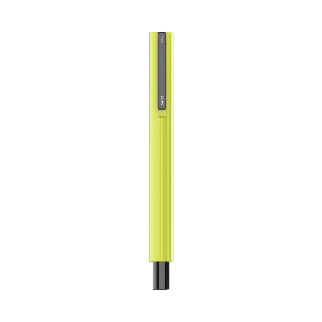 Octav Signature Tringular Metal Roller Pen - Crafted with Swiss Excellence - Yellow - Image 8