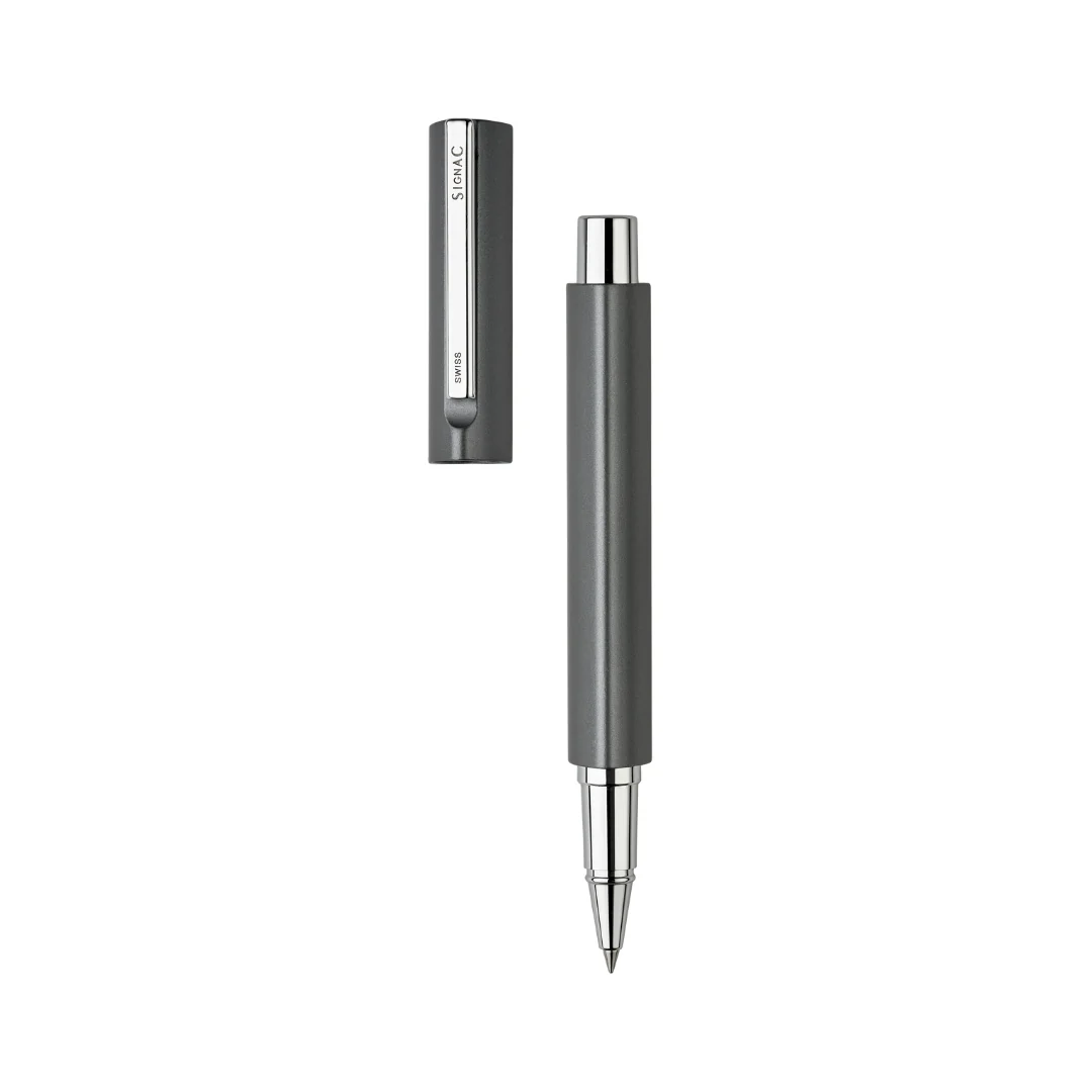 Octav Signature Tringular Metal Roller Pen - Crafted with Swiss Excellence - Grey - Image 7