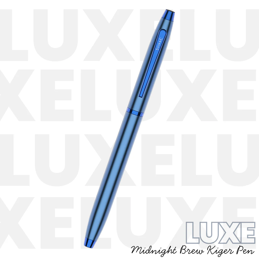 Midnight Brew Coffee Fragrance Kiger Metal Roller Pen with Extra Coffee Refill - Image 4