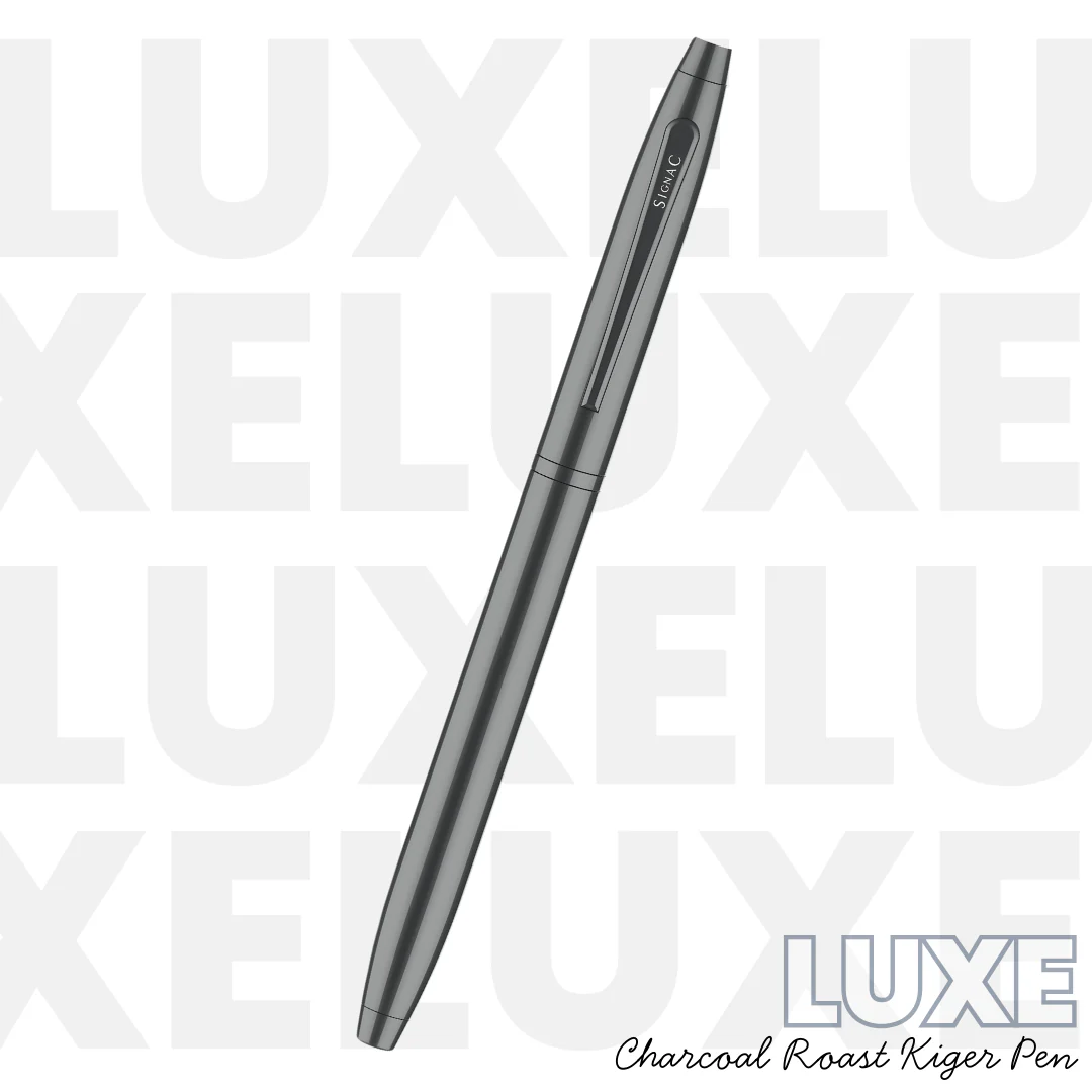 Charcoal Roast Coffee Fragrance Kiger Metal Roller Pen with Extra Coffee Refill - Image 4
