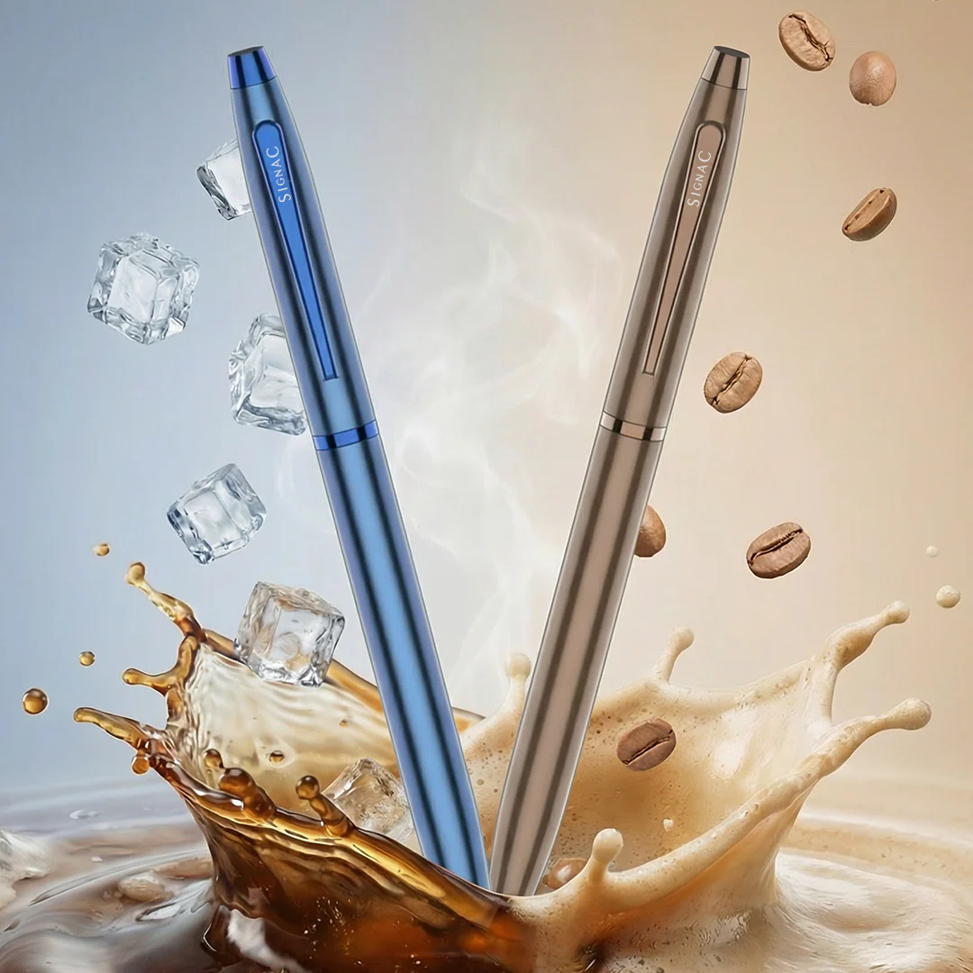 Signature Coffee Fragrance Kiger Metal With Premium Plating Roller Pen (Set of 2) | Extra Coffee Refill - Image 35