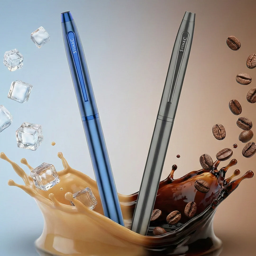 Signature Coffee Fragrance Kiger Metal With Premium Plating Roller Pen (Set of 2) | Extra Coffee Refill - Image 41