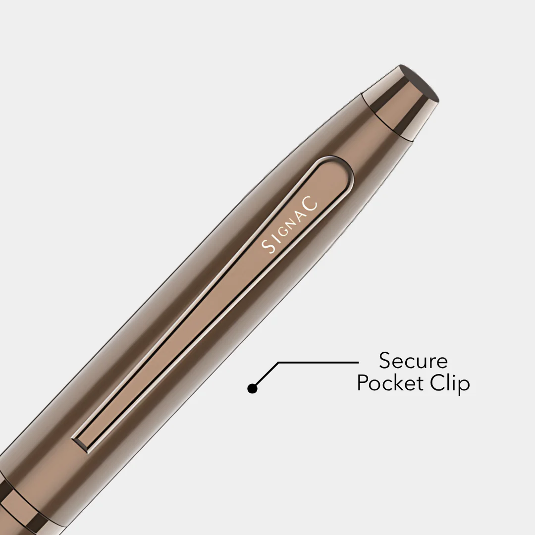 Signature Coffee Fragrance Kiger Metal With Premium Plating Roller Pen (Set of 2) | Extra Coffee Refill - Image 8