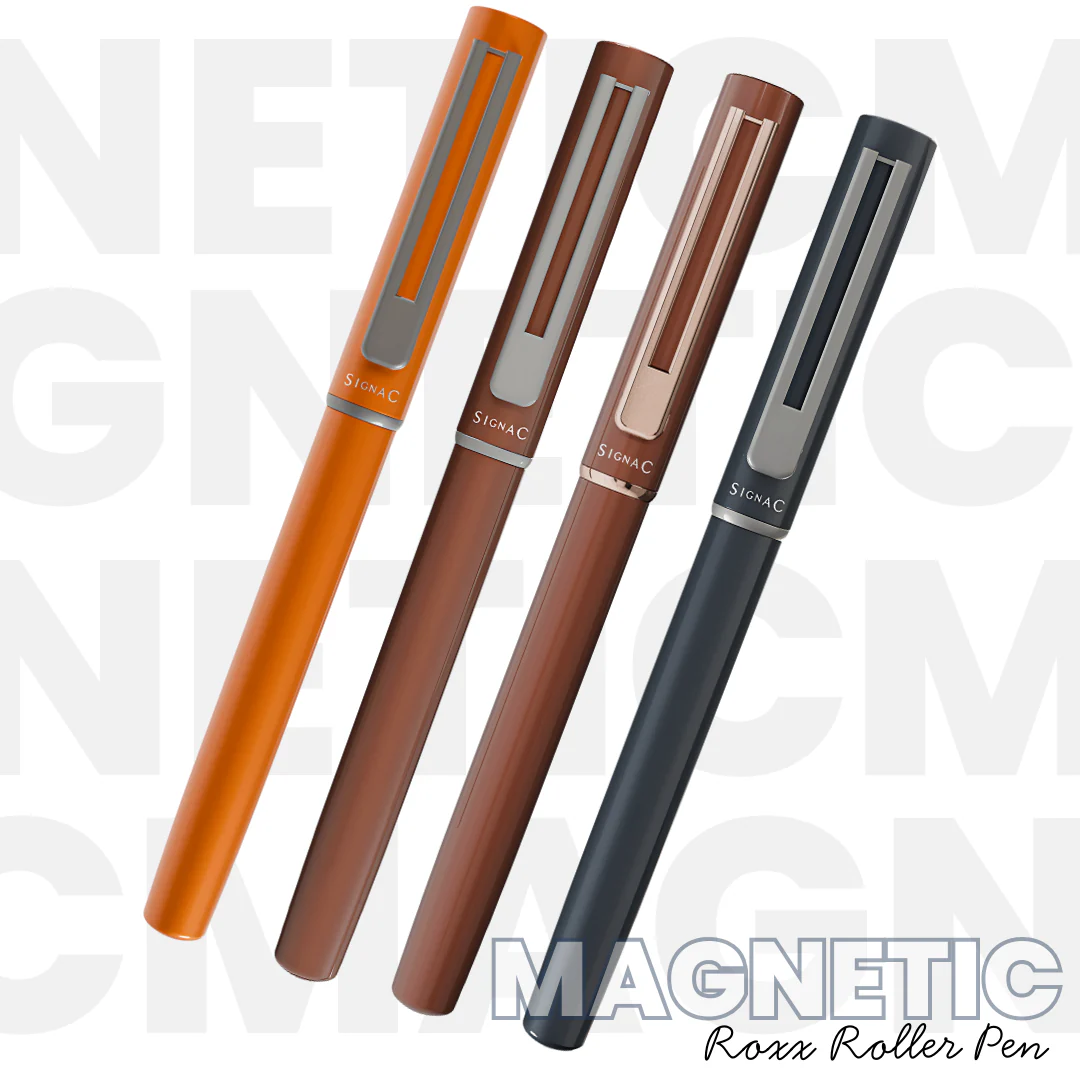 Personalised Roxx Magnetic Metallic Roller Pen – Brown Chrome - Image 7