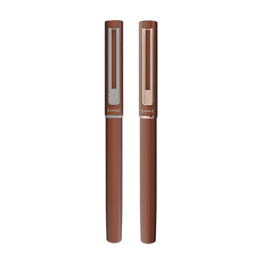 Personalised Roxx Magnetic Pen - Brown Chrome & Copper Brown Rose Gold (Set of 2) - Image 8