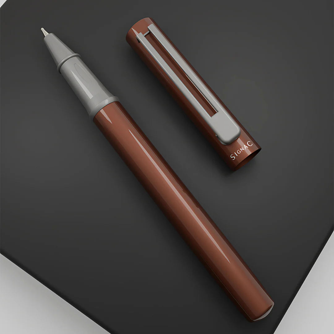 Personalised Roxx Magnetic Metallic Roller Pen – Brown Chrome - Image 11
