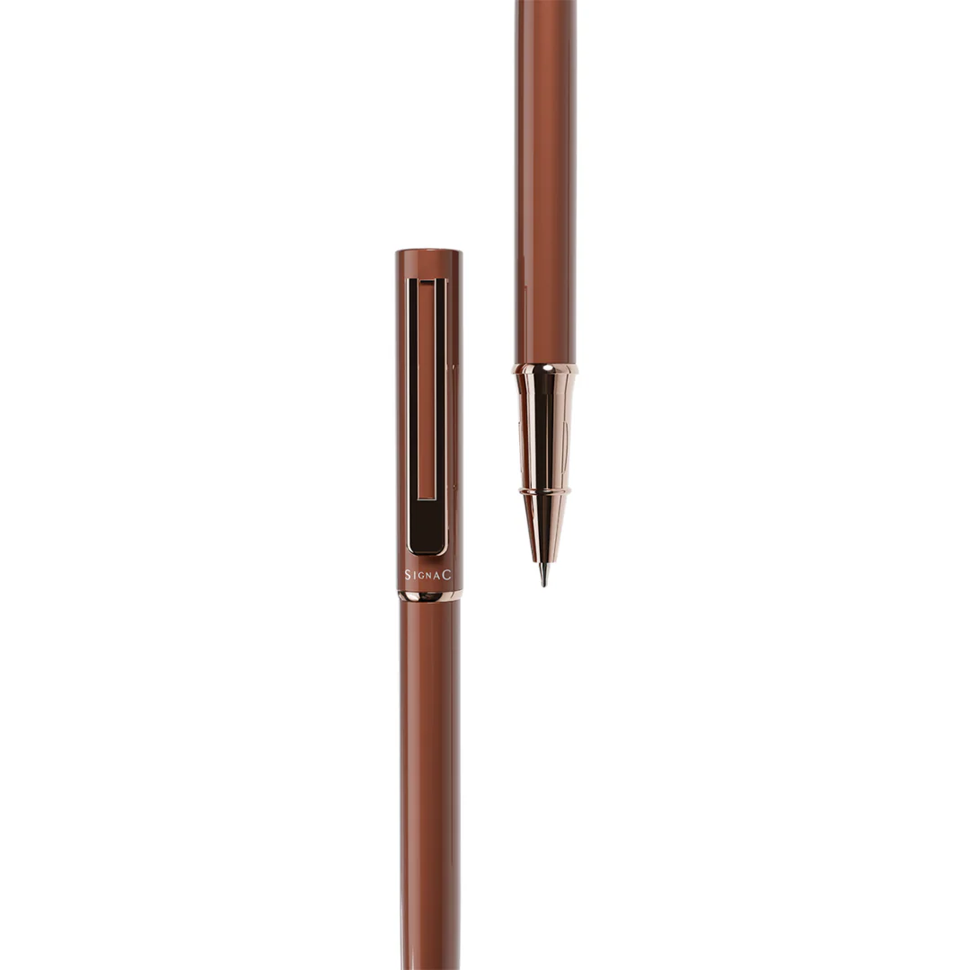 Personalised Roxx Magnetic Metallic Roller Pen – Copper Brown Rose Gold - Image 6