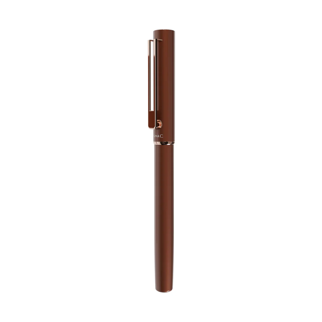 Personalised Roxx Magnetic Metallic Roller Pen – Copper Brown Rose Gold - Image 4