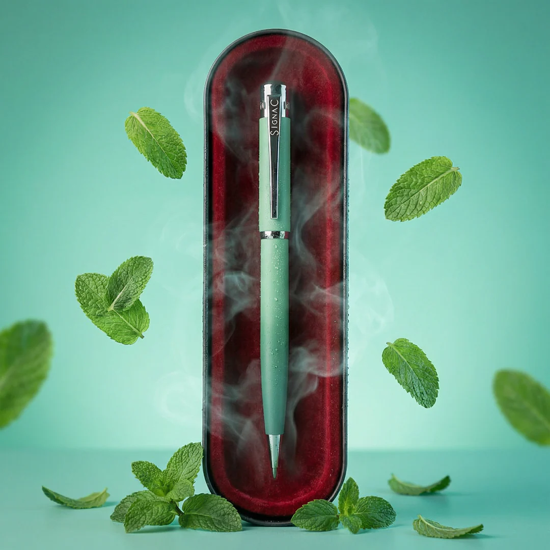 India's 1st - (Mint Fresh Fragrance Infused) Ombre Shade Metallic Ball Pen