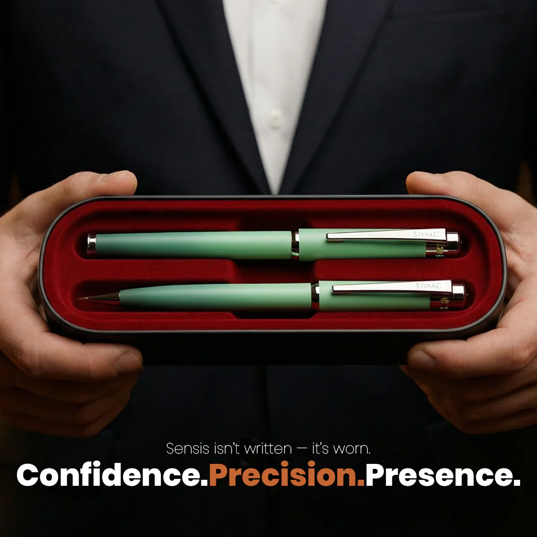India's 1st - (Mint Fresh Fragrance Infused) Ombre Shade Metallic Roller Pen - Image 12