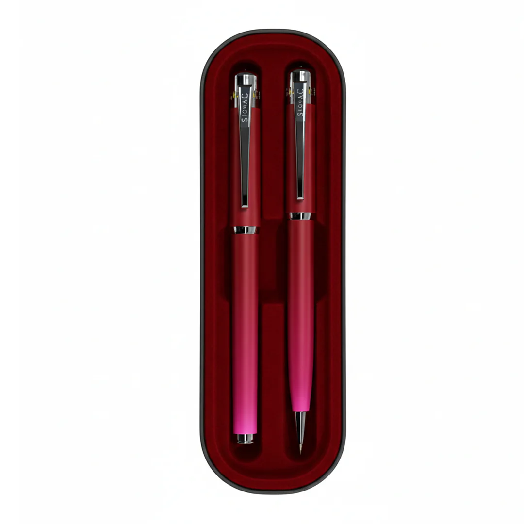India's 1st - (Rose Bloom Fragrance Infused) Ombre Shade Metallic Roller & Ball Pen Set - Image 13