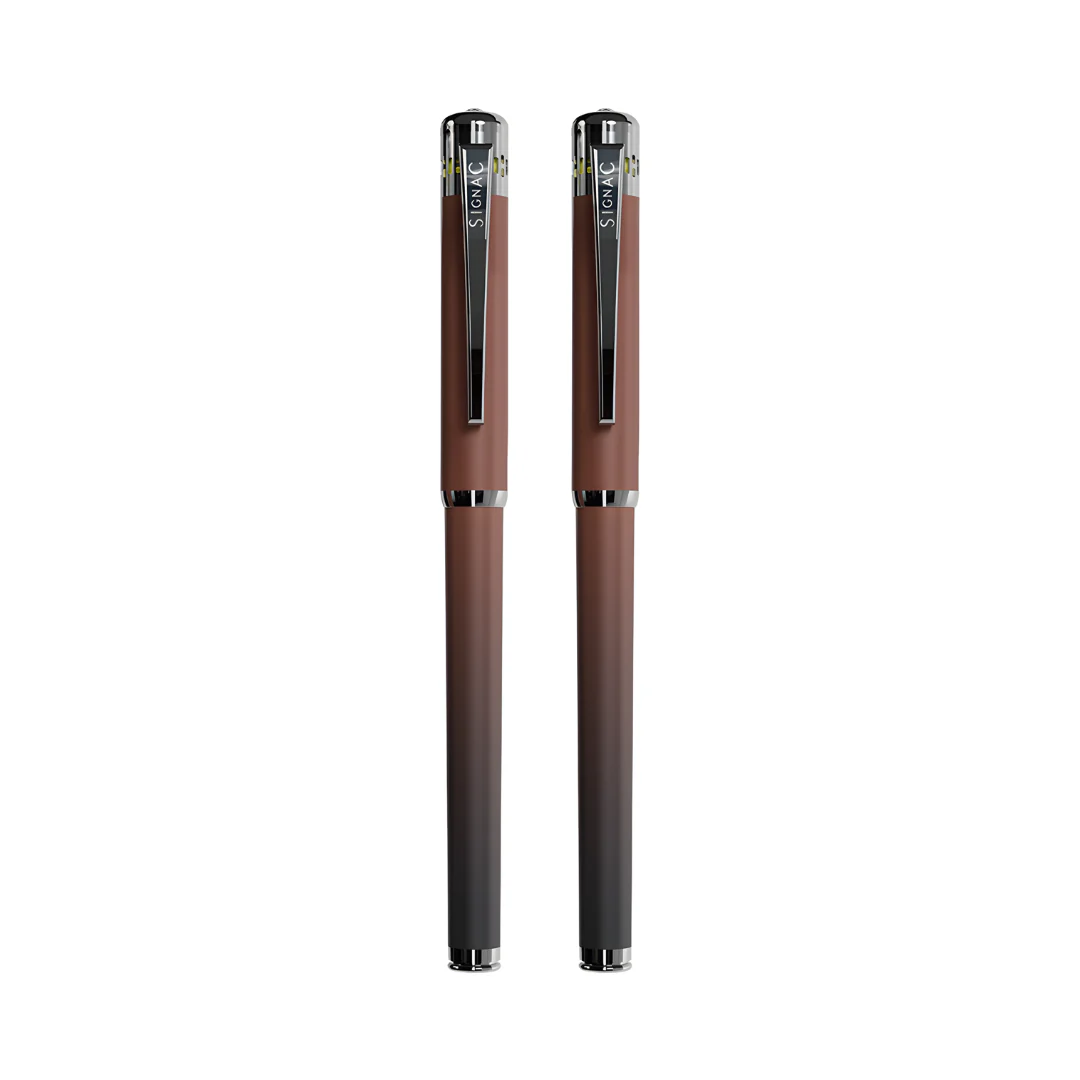 India's 1st - (Midnight Chocolate Fragrance Infused) Ombre Shade Metallic Roller Pen - Image 26