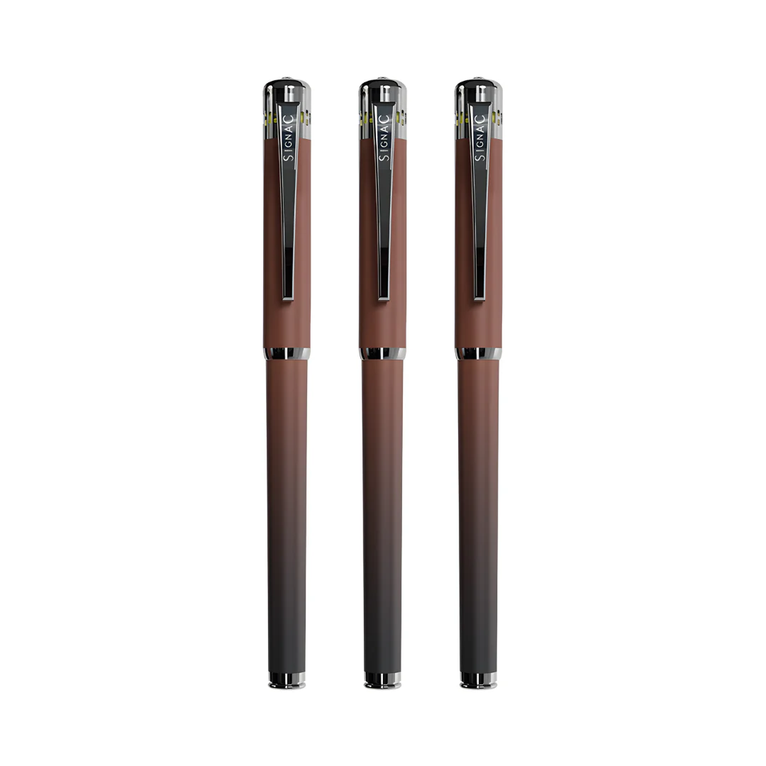 India's 1st - (Midnight Chocolate Fragrance Infused) Ombre Shade Metallic Roller Pen - Image 27