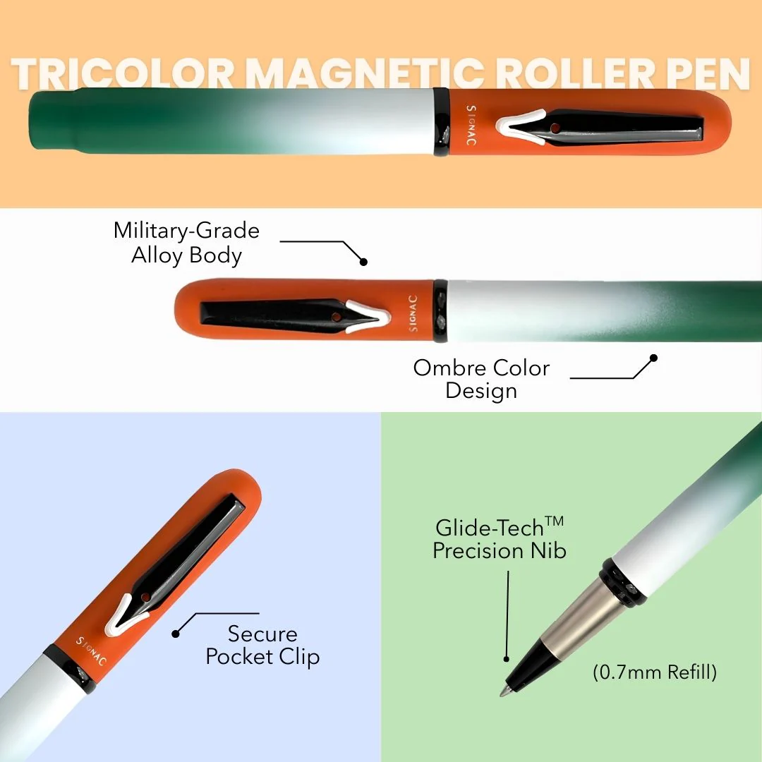 Signac Tiranga MagSnap Roller Pen - T20 Worldcup Winner Edition - Image 2