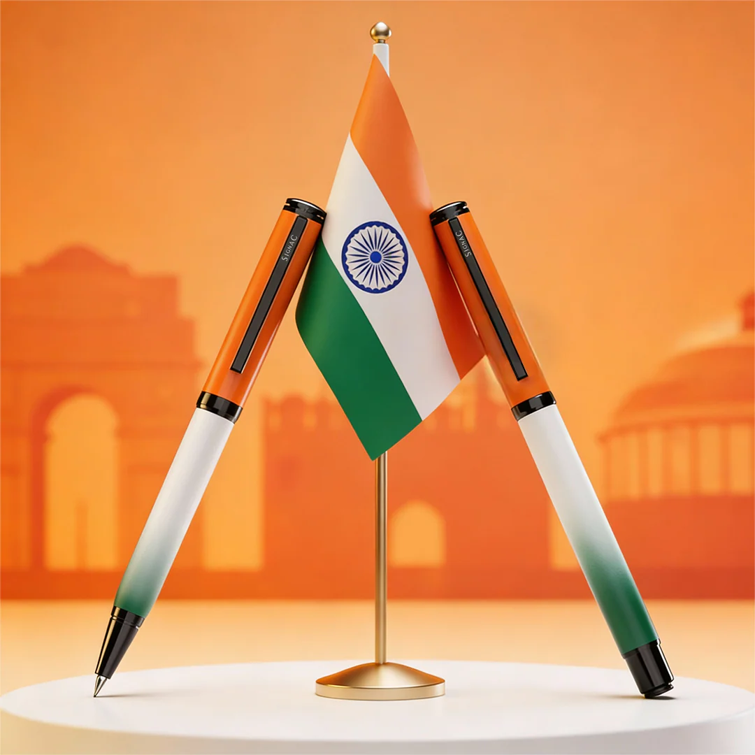 Signac Tiranga Viva Metal Roller Pen – 77th Republic Edition - Image 2