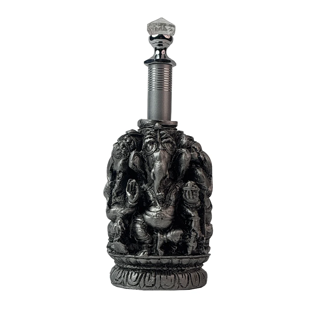 Silver Four Ganesh Pen Stand with Crystal Top Pen - Image 4