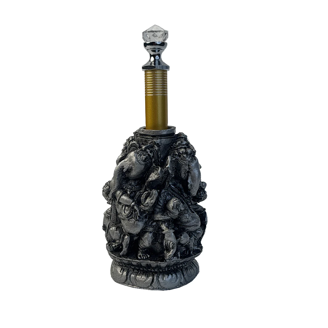 Silver Four Ganesh Pen Stand with Crystal Top Pen - Image 5