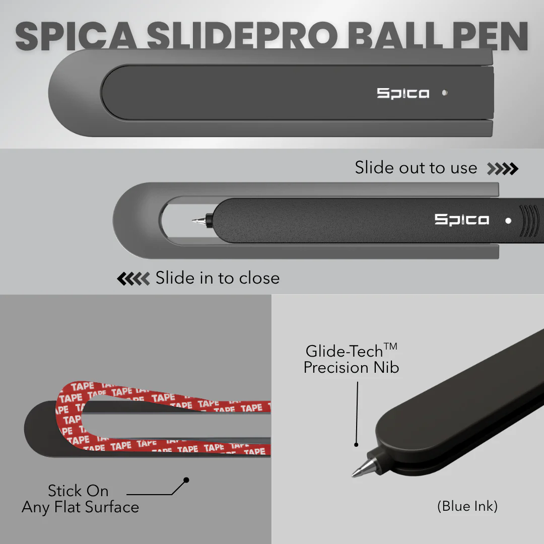Spica SlidePro Multipurpose Utility Ball Pen (Pack of 16) - Image 4